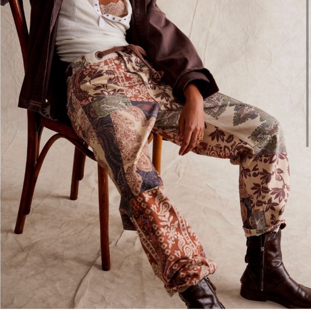 WE THE FREE MOXIE LOW SLUNG BARREL PANTS
